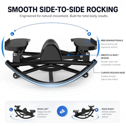 KINMAC Rocking Stepper for Exercise at Home-Rock Stepper Side to Side - color: Black