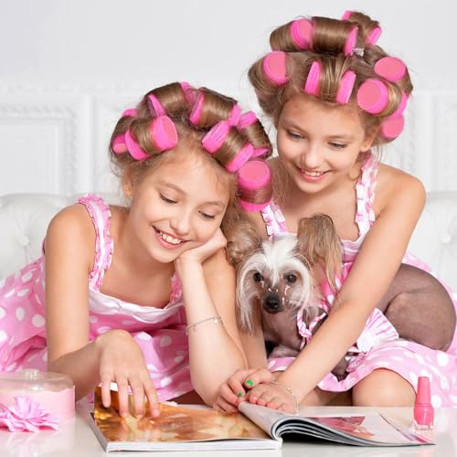 Uonlytech Hair Roller, 8pcs Hair Sponge Curlers Set, Self Grip Foam Hair Rollers for Women and Girls, Hair Roller for Bangs