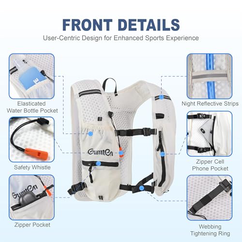 Running Vest for Women Men, Running Hydration Vest with Adjustable Chest Straps for Marathon Jogging Hiking Cycling - size: White, style: Running Vest