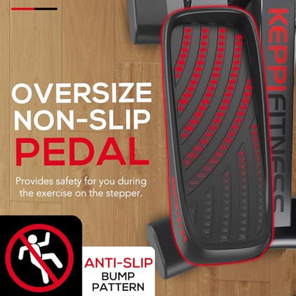 Keppi Fitness Stair Stepper, Steppers for Exercise at Home, Stepper with 2 Pairs of Resistance Bands for Efficient Cardio - Fitstep Series - style: FITSTEP500