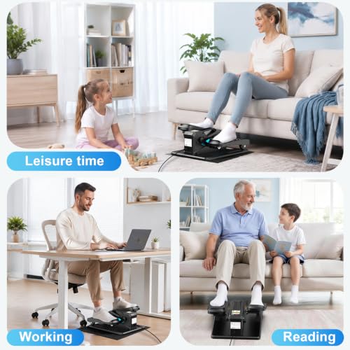 Under Desk Elliptical Machine, Electric Leg Pedal Exerciser for Seniors