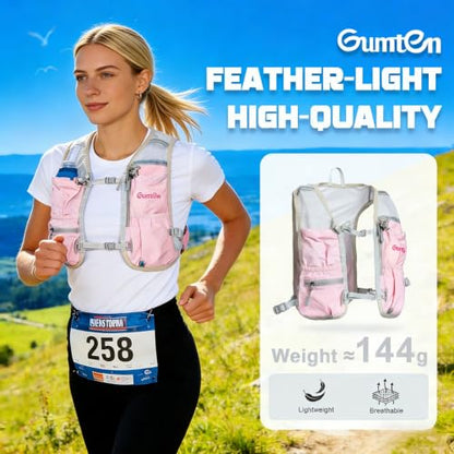Running Vest for Women Lightweight Hydration Vest for Hiking Marathon Cycling Running Jogging - size: Black, style: Running Vest with 2 Soft Flasks
