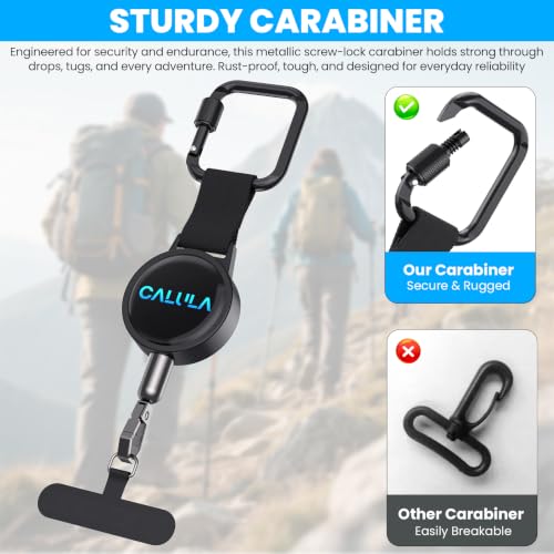 CALULA Phone Tether Anti Theft, 25.5’’ Retractable Cell Phone Lanyard