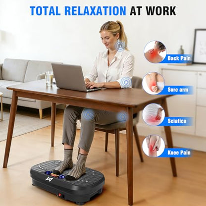 AXV Vibration Plate Exercise Machine Fitness Platform Body Vibrating Board - color: BASIC.SILVER