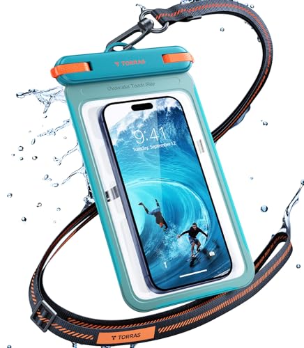 TORRAS IPX8 Waterproof Phone Pouch Floating, Dry Bag, Glacier Sprint - color: 1 Pack-Glacier Sprint