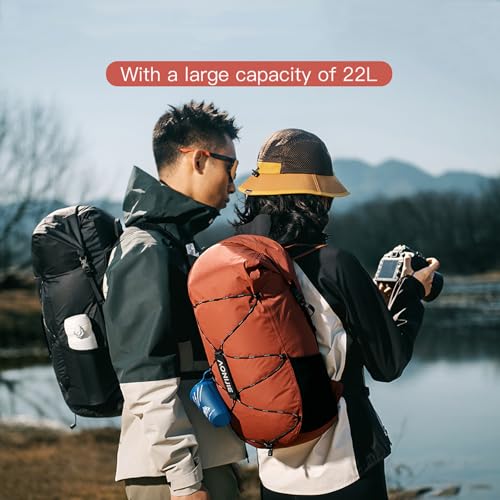 AONIJIE Large Hydration Backpack 22L Hiking Daypack Back Trail Running Hiking Pack Climbing Lightweight - color: Red
