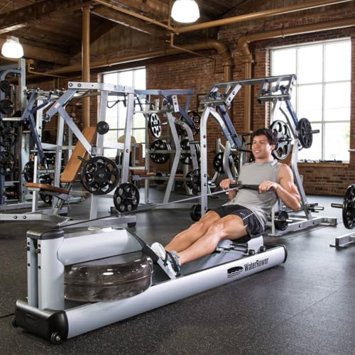 WaterRower M1 Rowing Machine with S4 BLE Monitor | USA Made Water Rower | Original Handcrafted Erg Row Machine for Home Use & Gym - size: Lo Rise