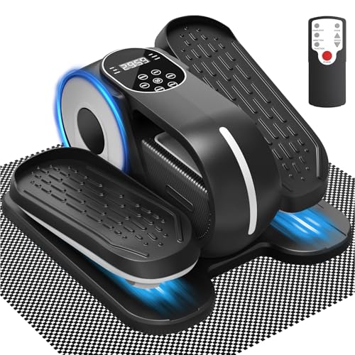 Under Desk Elliptical Leg Exerciser as Seen on TV Sitting for Senior - color: Gray