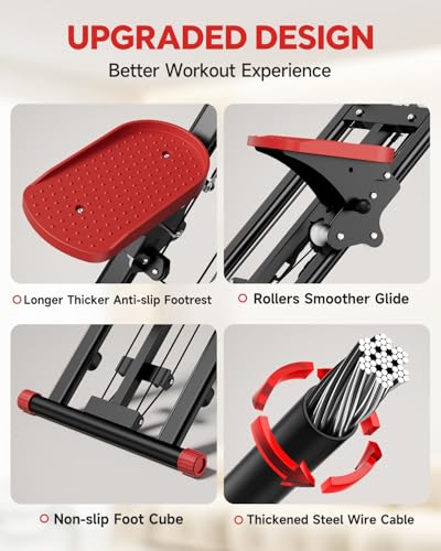 Stair Stepper for Home, 3-Level Resistance with Non-Slip Pedals & LCD