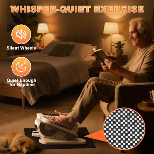 Low Impact Mini Under Desk Elliptical Quiet Electric Leg Exerciser