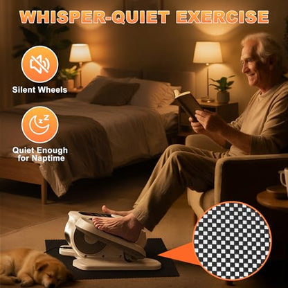 Low Impact Mini Under Desk Elliptical Quiet Electric Leg Exerciser