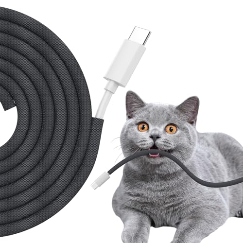 Cord Protectors from Pets No Chew, 1/4 inch 10ft Wire Protector Cord Covers for Pets, Flexible Cable Sleeve Cord Management for TV/Computer/Electric Wires/Phone Charging Cables - color: Black, size: 1/4"
