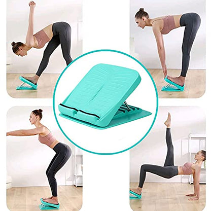 Slant Board, Adjustable Incline Board and Calf Stretcher, Stretch Board for Stretching Tight Calves or Plantar Fasciitis，Foot Stool Adjustable Strength Training Equipment Leg Exercise Machines - color: Blue