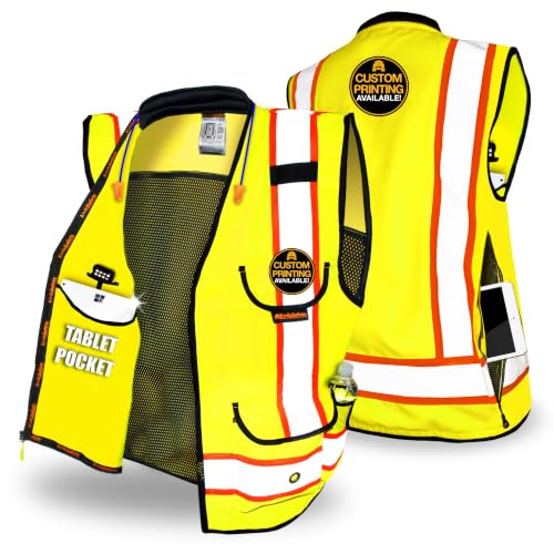 KwikSafety GODFATHER Safety Vest Class 2 & Class 3 ANSI OSHA Hi Vis Vest - color: Yellow, size: Small