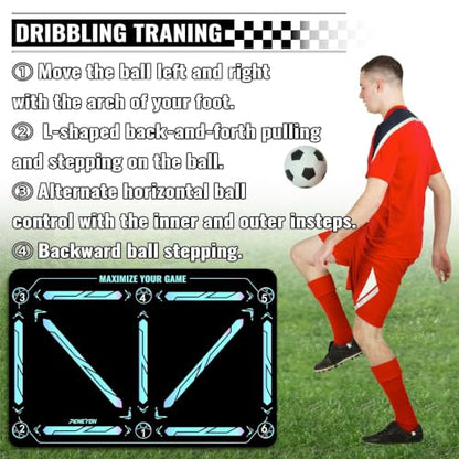 Soccer Training Mat, Soccer Training Equipment, Soccer Gifts for Boys 8-12 - color: Technology, size: 47*31 IN