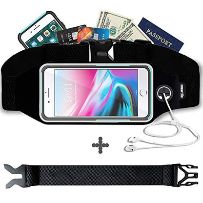 Fanny pack, Running Belt, Waist Bag Women & Men for iPhone 13 12 11 Pro Max/XR/XS Max/X/XS/8 7 6 6S Plus, for Samsung Galaxy S/Note, All Mobiles up to 6.7'',Gym Workout Fitness Gear-Black - color: Black