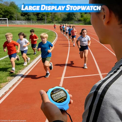 Stopwatch Sports Timer, Digital Stop-Watch - style: 1Lap Non-waterproof Blue