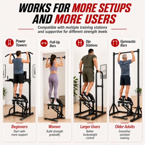 EPHESPORT Pull Up Assist Machine with 6-Level Hydraulic Support