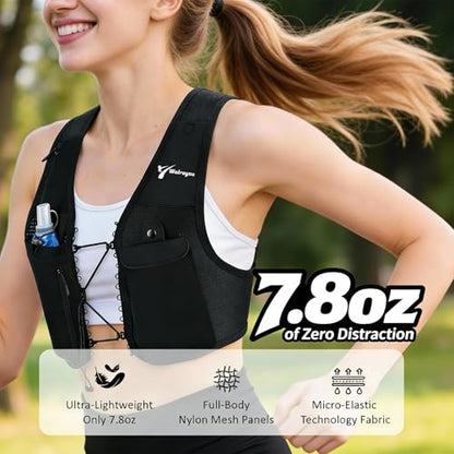 Running Vest for Women Men, Lightweight Hydration Vest for Training Runs - size: Large-XLarge