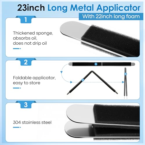 4oz Treadmill Lubricant with 24inch Foldable Applicator, Pure Silicone