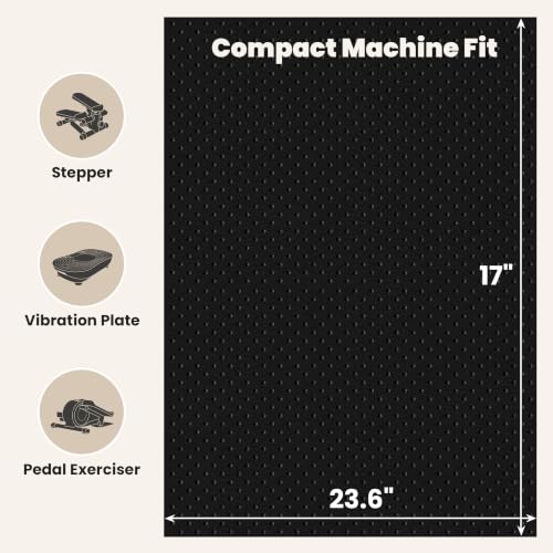 THAILE Double-Sided Elliptical Mat, 26" x 18", Non-Slip Stepper Mat