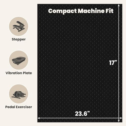 THAILE Double-Sided Elliptical Mat, 26" x 18", Non-Slip Stepper Mat