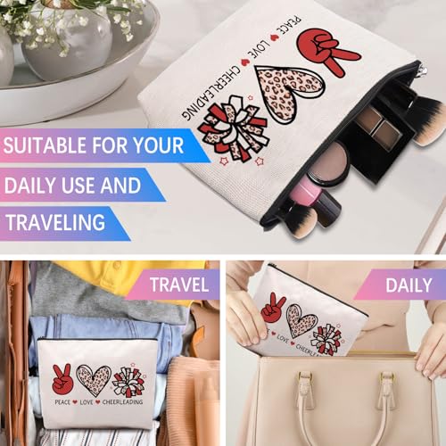 Cheer leading Gifts for Women, Makeup Cosmetic Bag Gifts for Cheer-leading Women Friends, Birthday Gifts for Cheerleader travel Makeup Pouch - color: cheerleading