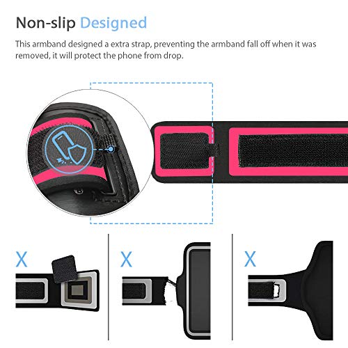 Running Armband for Samsung Galaxy S26 S25 S24 S23 S22 (Rosy) - color: Rosy, size: 6.3" (S)