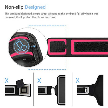 Running Armband for Samsung Galaxy S26 S25 S24 S23 S22 (Rosy) - color: Rosy, size: 6.3" (S)