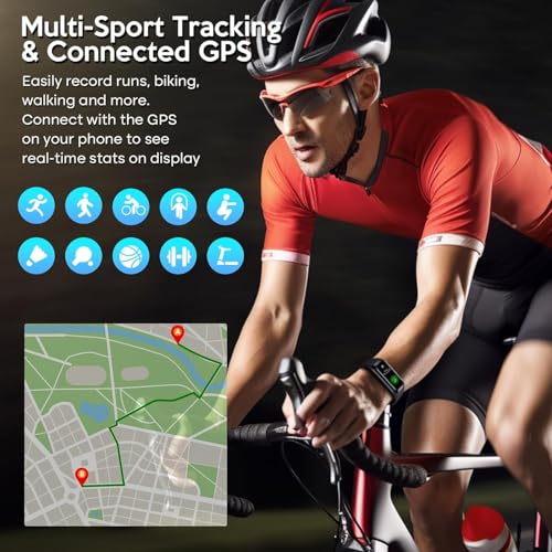 Fitness Tracker, 2026 Smart Band with Heart Rate & Blood Pressure Monitor, IP67 Waterproof Activity Tracker with Sleep Tracking & Step Counter for Men Women, Black - color: Black