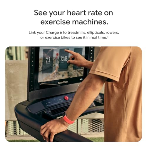 Google Fitbit Charge 6 - Fitness Tracker - Gold/Coral - color: Gold Case w/ Red Band