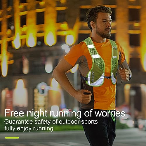 AONIJIE Reflective Running Vest Marathon Running Vest Pack Breathable for Hiking Camping Cycling Race - color: blue