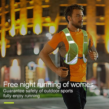 AONIJIE Reflective Running Vest Marathon Running Vest Pack Breathable for Hiking Camping Cycling Race - color: blue
