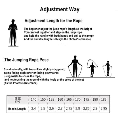Jump Rope Soft Beaded Skipping Rope Adjustable Length Tangle Basic Jump Ropes for Fitness School Exercise Equipment for Women,Men Perfect Weight Loss 9 FT - color: Pink