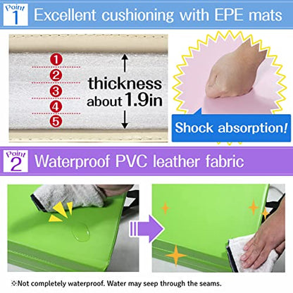 KaRaDaStyle Gymnastics Mat Folding Stretch Mats 71"x39"x2" Exercise Muscle Training Children Play Horizontal Bar Mat Yoga Sports Soundproof Home Use - color: Brown/4-fold