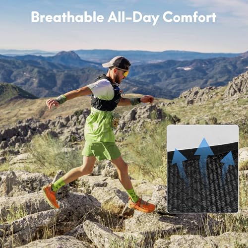 Haimont 10L Trail Running Hydration Vest with Soft Flasks - color: Black, size: Large
