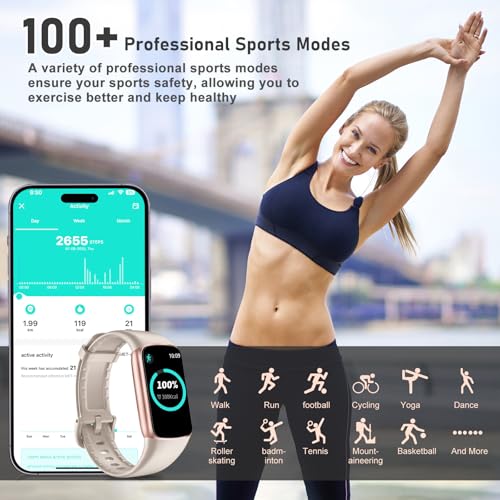 Fitness Tracker with 24/7 Heart Rate, Blood Oxygen, Sleep Tracker, 1.47''Waterproof Fitness Watch, Activity Tracker with Step Tracker for Women Men - color: White