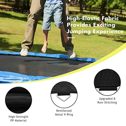 Giantex Replacement Trampoline Mat - style: 15Ft w/ 96 V-Hooks 5.5'' Spring