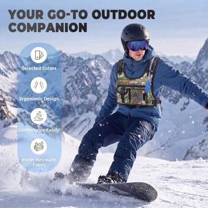 Criuage USA Patent Running Hydration Vest Backpack, Lightweight Chest Pack with 2.0L Water Bladder Bag Daypack for Hiking Running Cycling Race Marathon for Women Men - color: Cagreen