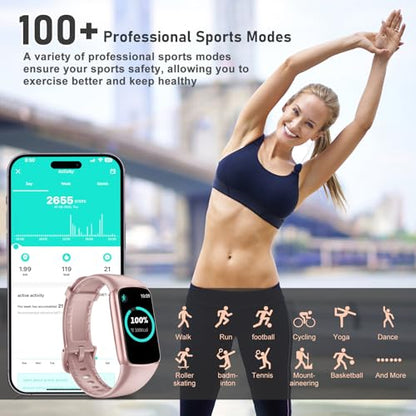 Fitness Tracker with 24/7 Heart Rate, Blood Oxygen, Sleep Tracker, 1.47''Waterproof Fitness Watch, Activity Tracker with Step Tracker for Women Men - color: Pink
