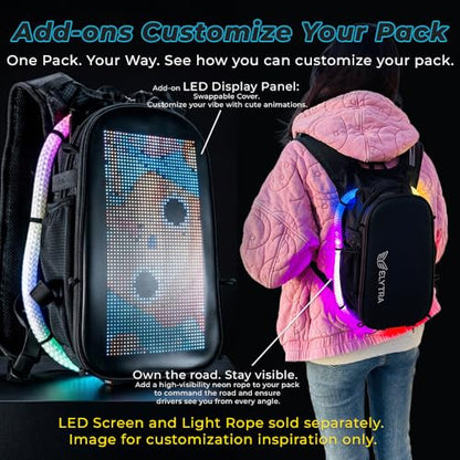 ELYTRA Air Hydration Pack with 2L Bladder, Magnetic Tube Clip | Customizable Rave & Festival Backpack | Lightweight Hydration Backpack for Hiking, Running, Biking & Outdoor Adventures - color: Black