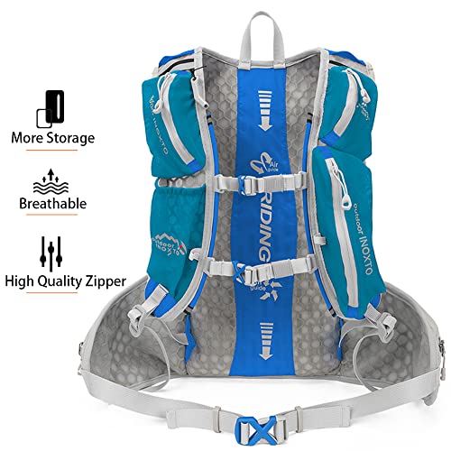 INOXTO Hydration Pack Backpack ，Water Backpack with 2L Leakproof Water Bladder, Running Hydration Vest for Man, Daypack for Cycling Motocross Climbing Trail Running - color: inoxto-593-BLUE