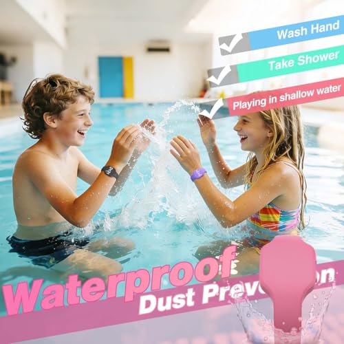 Kids Led Activity Tracker Tracker Watch for Ages 5-15, No App Required, Digital Sport Wristwatch, Waterproof, Pedometer, Alarm Clock, Silicone Strap, for Teens Children Students Boys Girls - color: Pink1