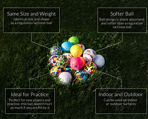 Lax Sak Soft Practice Lacrosse Balls - Same Weight & Size as a Regulation Lacrosse Balls, Great for Indoor & Outdoor Practices, Less Bounce & Minimal Rebounds - Lime Green, 3 Pack