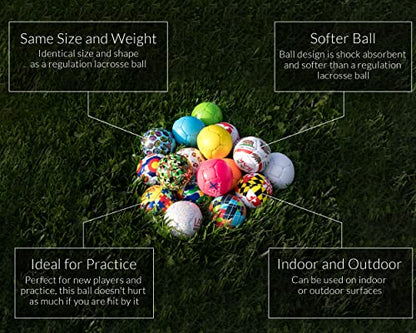 Lax Sak Soft Practice Lacrosse Balls - Same Weight & Size as a Regulation Lacrosse Balls, Great for Indoor & Outdoor Practices, Less Bounce & Minimal Rebounds - Lime Green, 3 Pack