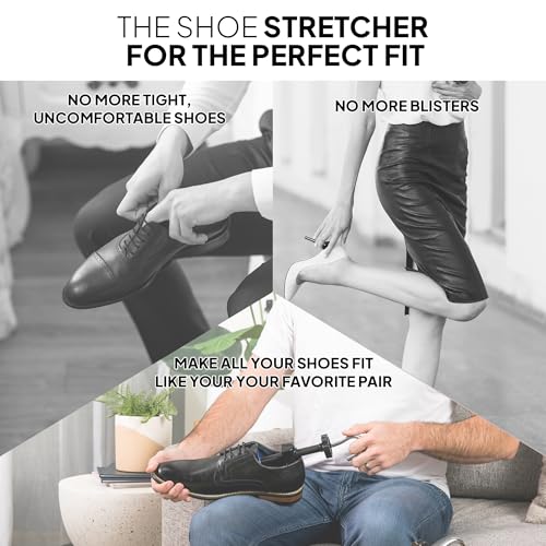 HOUNDSBAY Shoe Stretcher Women & Men, Adjustable 2-Way Shoe Expander - color: Classic S for Men (Size 6.5–9.5) Blue