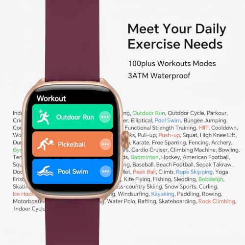 Smart Watches for Women Men[3 Bands], 1.75" HD AMOLED Fitness Tracker Watch - color: Purple