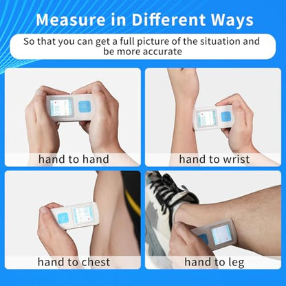 EKG Monitor Device, Personal Heart Rate Monitor with LCD Screen and Storage, Portable ECG Monitor Compatible with PC and Smartphone, Instant Results in 30 Seconds