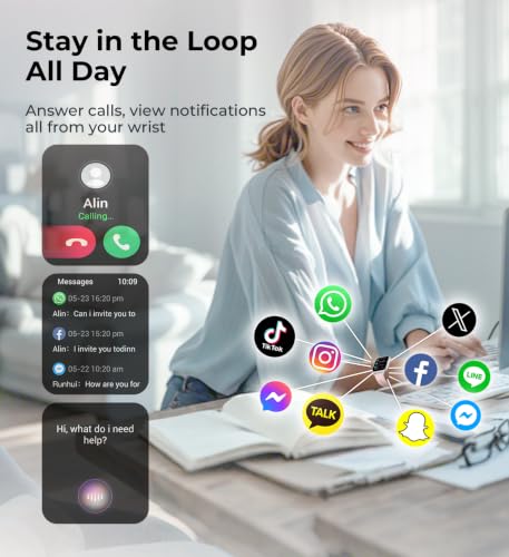 Iaret Smart Watch for Women, 1.83" HD Fitness Tracker with 4 Bands, Answer/Make Calls, Heart Rate/Sleep/SpO2/Step Tracking, 100+ Sport Modes, Android/iPhone Compatible Gift (Silver) - color: Silver