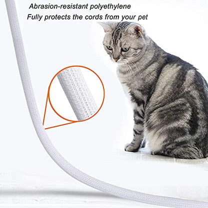 Cable Management Sleeve, Split Design, 10FT - 1.25 Inch, White - color: White, size: 1.25"-10ft